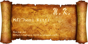 Méhesi Kitti névjegykártya